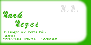 mark mezei business card