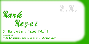 mark mezei business card